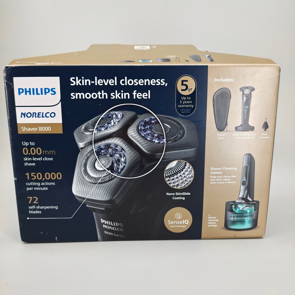 Philips Norelco Shaver 8000 S8696/86 Wet & Dry Electric Shaver Cleaning Station